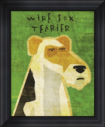 Framed Wire Fox Terrier Print