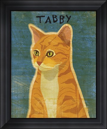 Framed Tabby (orange) Print