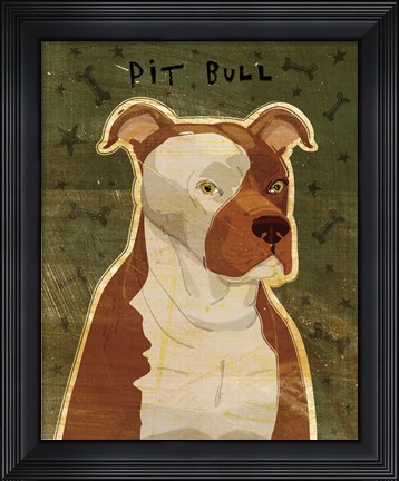 Framed Pit Bull Print