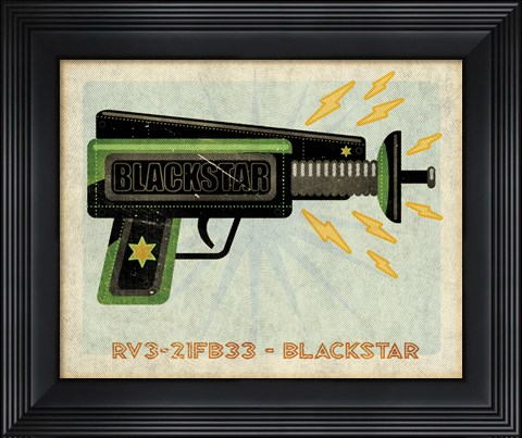 Framed Blackstar Ray Gun Print