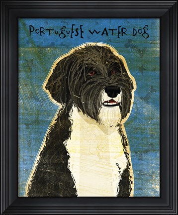 Framed Portuguese Water Dog Print