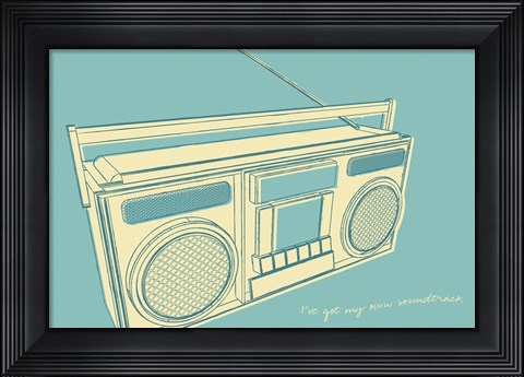 Framed Lunastrella Boombox Print