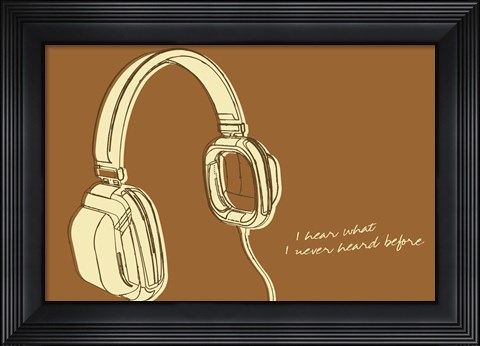 Framed Lunastrella Headphones Print