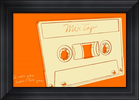 Framed Lunastrella Mix Tape Print