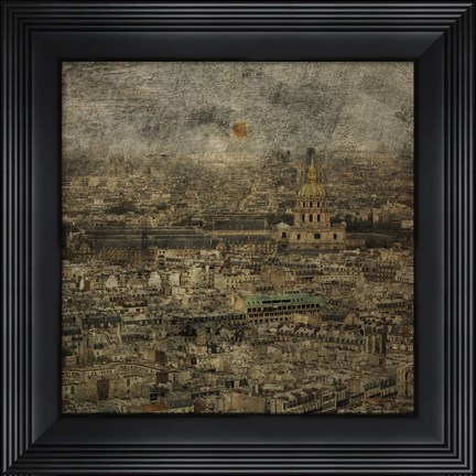 Framed Paris Skyline III Print