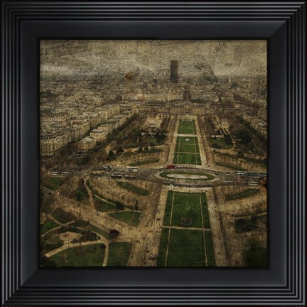Framed Paris Skyline V Print