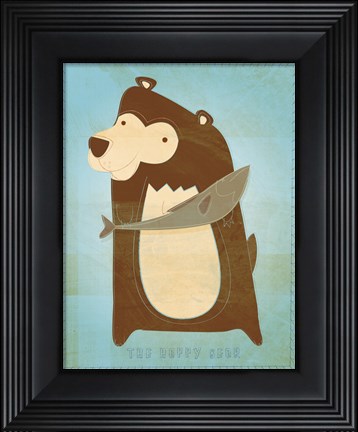 Framed Happy Bear Print