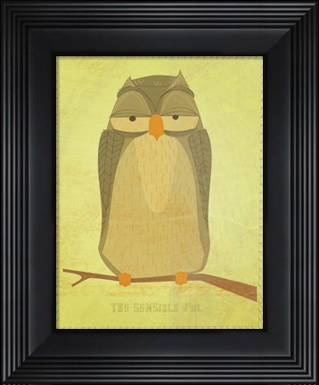 Framed Sensible Owl Print
