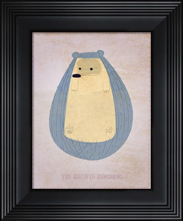 Framed Hirsute Hedgehog Print