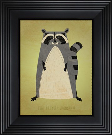 Framed Artful Raccoon Print