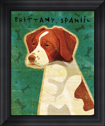 Framed Brittany Spaniel Print