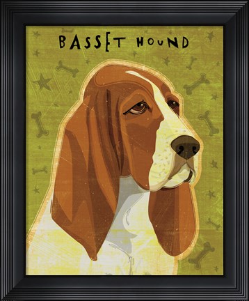 Framed Basset Hound Print