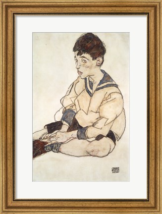 Framed Portrait Of Paul Erdmann In A Sailor Suit Print