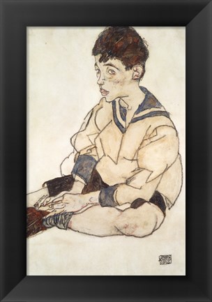 Framed Portrait Of Paul Erdmann In A Sailor Suit Print