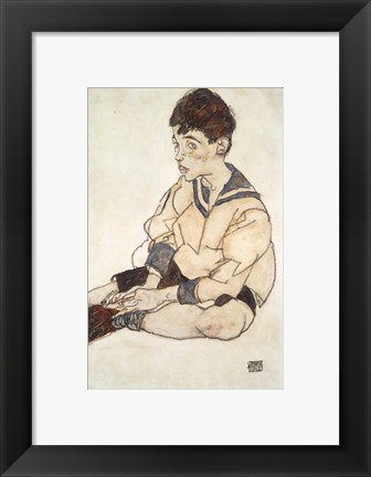 Framed Portrait Of Paul Erdmann In A Sailor Suit Print