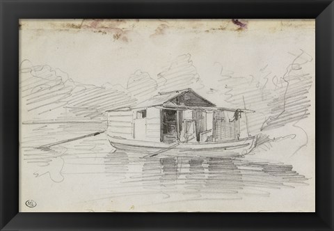 Framed Houseboat Print