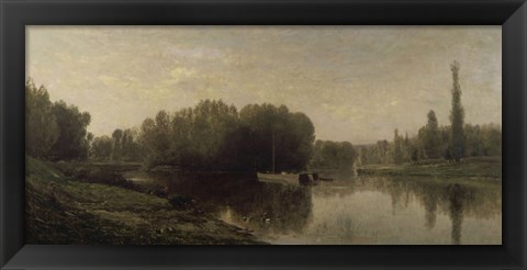 Framed Banks Of The Oise, 1859 Print