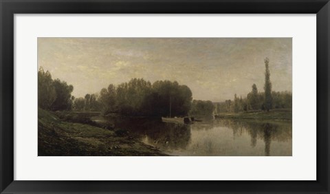 Framed Banks Of The Oise, 1859 Print