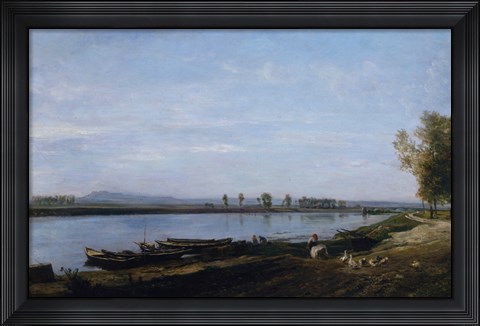 Framed Seine At Bezons, c. 1851 Print