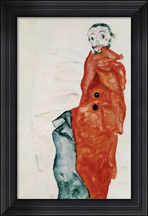 Framed Self Portait As A Prisoner &quot;&quot;Ich Liebe Gegensaetze&quot;&quot; (I Love Antitheses), 1912 Print
