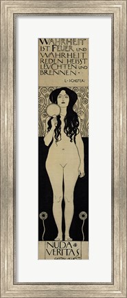 Framed Nuda Veritas (Naked Truth), 1898 Print