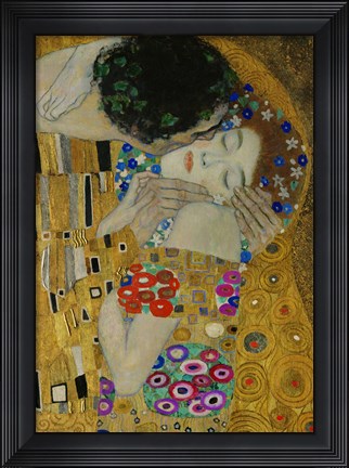 Framed Kiss - Der Kuss, 1907-1908 Print