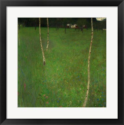 Framed Farmhouse With Birch Trees, 1900 Print