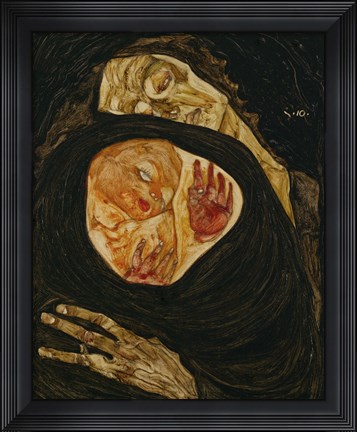 Framed Dead Mother, 1910 Print
