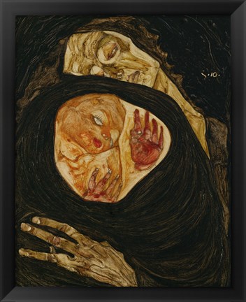 Framed Dead Mother, 1910 Print