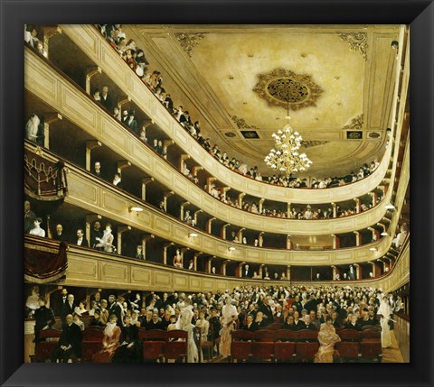 Framed Auditorium In The &quot;&quot;Altes Burgtheater&quot;&quot;, 1888 Print