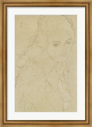 Framed Study For The Painting &quot;&quot;Portrait Ria Munk III&quot;&quot;, 1917-1918 Print