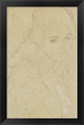 Framed Study For The Painting &quot;&quot;Portrait Ria Munk III&quot;&quot;, 1917-1918 Print