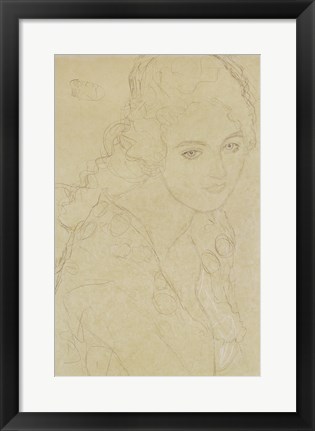 Framed Study For The Painting &quot;&quot;Portrait Ria Munk III&quot;&quot;, 1917-1918 Print