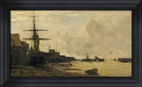 Framed Thames At Erith Print