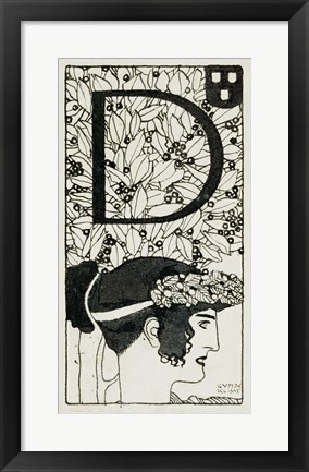 Framed Initial &quot;&quot;D&quot;&quot;  Used In The Third Issue Of &quot;&quot;Ver Sacrum&quot;&quot;, 1898 Print