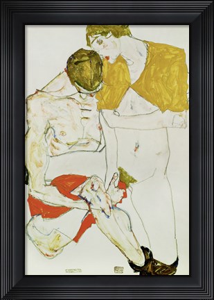 Framed Lovers, 1913 Print