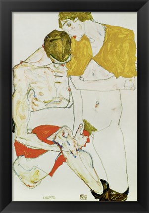 Framed Lovers, 1913 Print