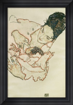 Framed Nursing Mother (Stephanie Gruenwald), 1917 Print