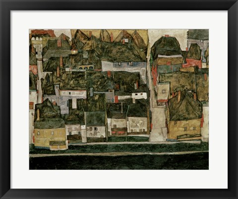 Framed Small City IV  (Krumau On The Moldau), 1914 Print