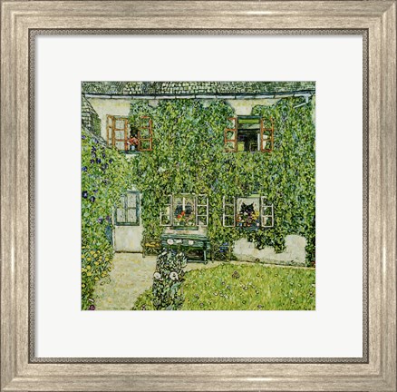 Framed Forsthaus In Weissenbach Am Attersee - Forestry House In Weissenbach On Attersee-Lake, 1912 Print