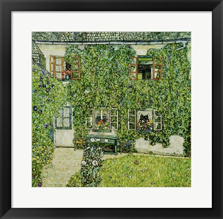 Framed Forsthaus In Weissenbach Am Attersee - Forestry House In Weissenbach On Attersee-Lake, 1912 Print