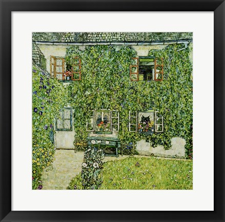 Framed Forsthaus In Weissenbach Am Attersee - Forestry House In Weissenbach On Attersee-Lake, 1912 Print