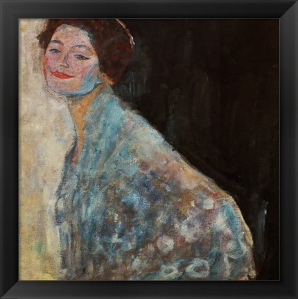 Framed Damenbildnis In Weiss - Portrait Of A Lady In White, 1917-1918 Print