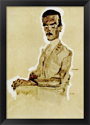Framed Portrait of Eduard Kosmack Seated, 1910 Print