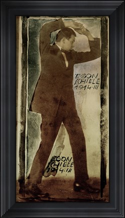 Framed Egon Schiele With Raised Arms, 1914 Print