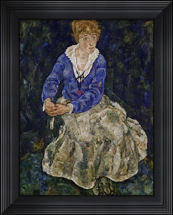 Framed Portrait of Edith Schiele Print