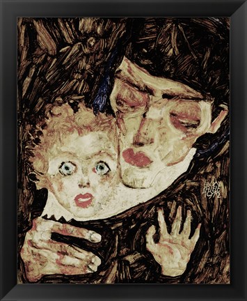 Framed Mother And Child II, 1912 Print