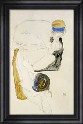 Framed Two Reclining Figures, 1912 Print