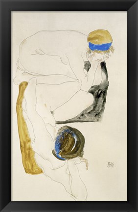 Framed Two Reclining Figures, 1912 Print