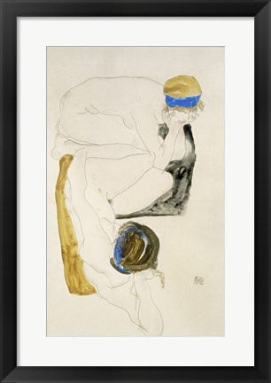 Framed Two Reclining Figures, 1912 Print